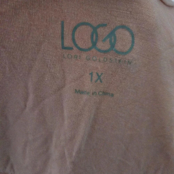 LOGO Lounge Lori Goldstein Women's pink Plus Size 1X Draped Vest Pockets - Picture 4 of 6